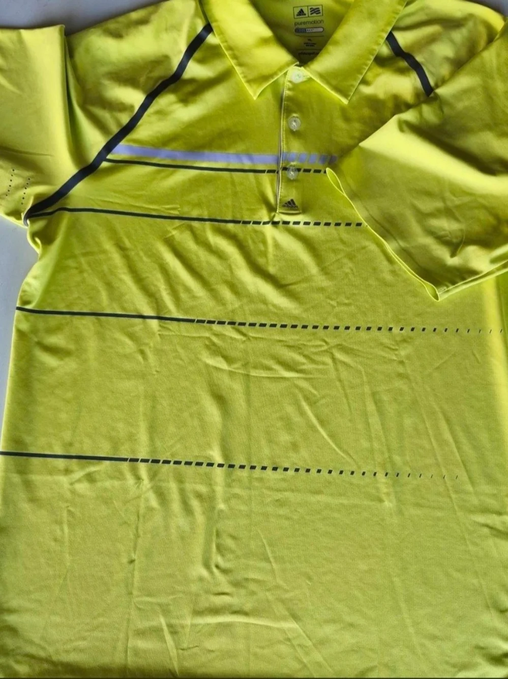 adidas Men’s Puremotion Coolmax Polo in Yellow